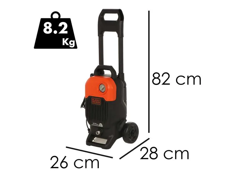 Black & Decker BEPW2000-QS - Nettoyeur haute pression à eau froide - 150 bar - 450 l/h