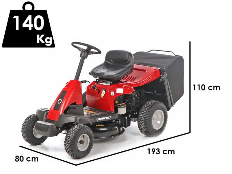 Troy-Bilt TB 60T-R SELECT - Tondeuse autoportée - avec bac de ramassage - Moteur de 196cc