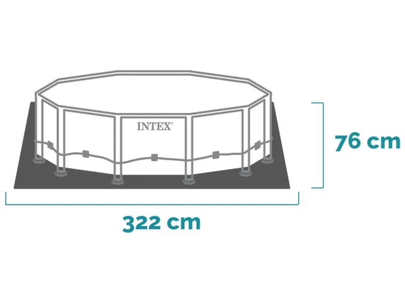 Intex Metal Frame 28202NP - Ø305x76 cm - Piscine ronde + Épurateur à cartouche