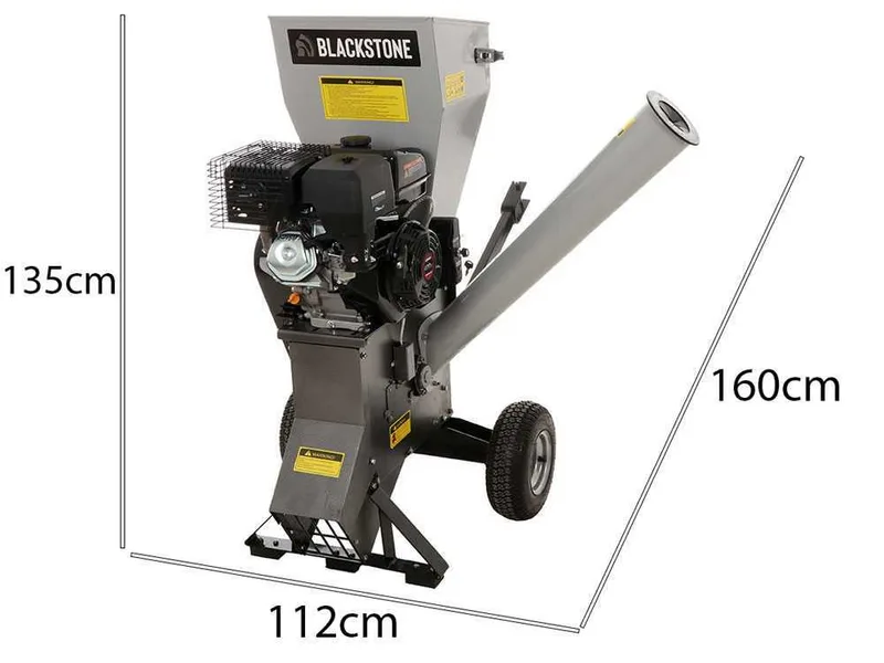 Blackstone CSB150E-L - Broyeur de branches thermique - Moteur à essence Loncin 15 CV - Démarrage électrique