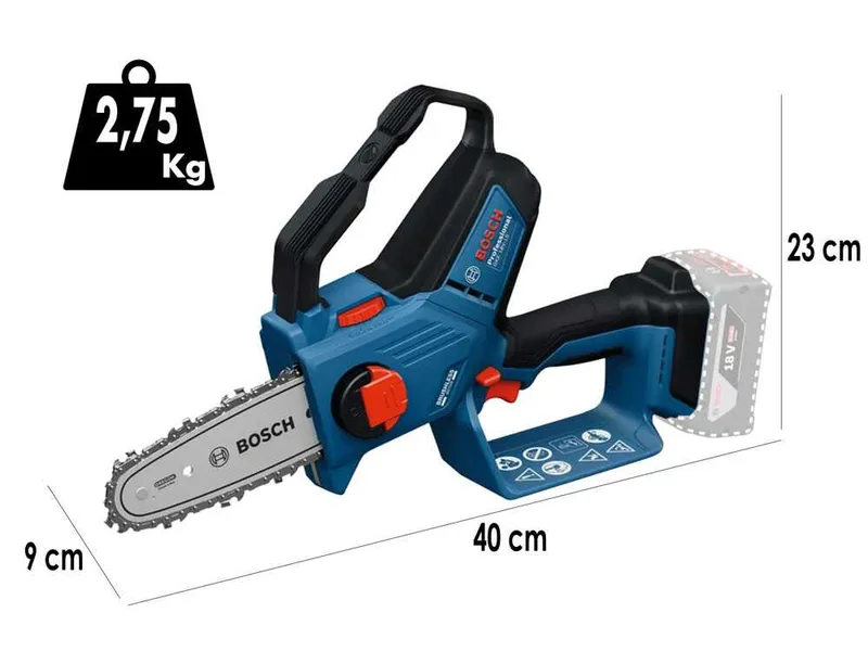Bosch Professional GKE 18V‑15 - Élagueuse manuelle à batterie - 18 V 5 Ah