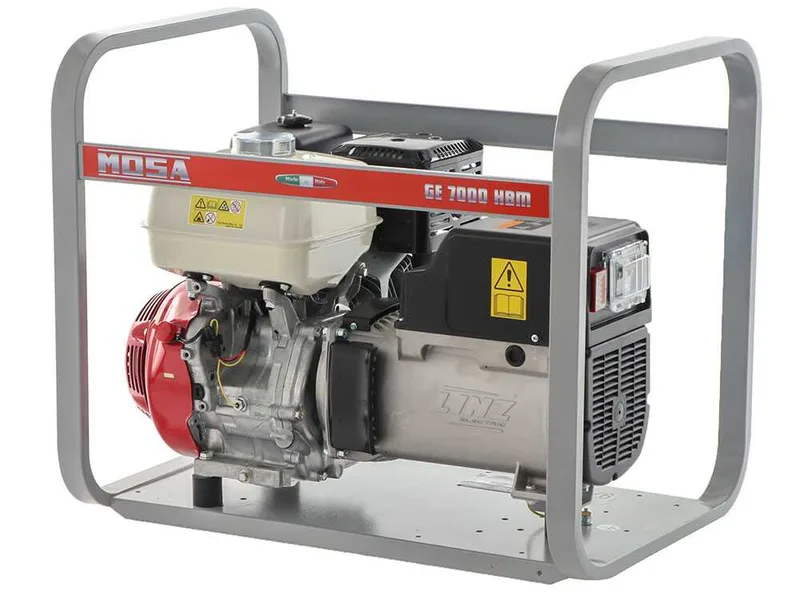 MOSA GE 7000 HBM - Groupe électrogène à essence 6 KW - Continu 5 kW Monophasé - Moteur Honda GX390