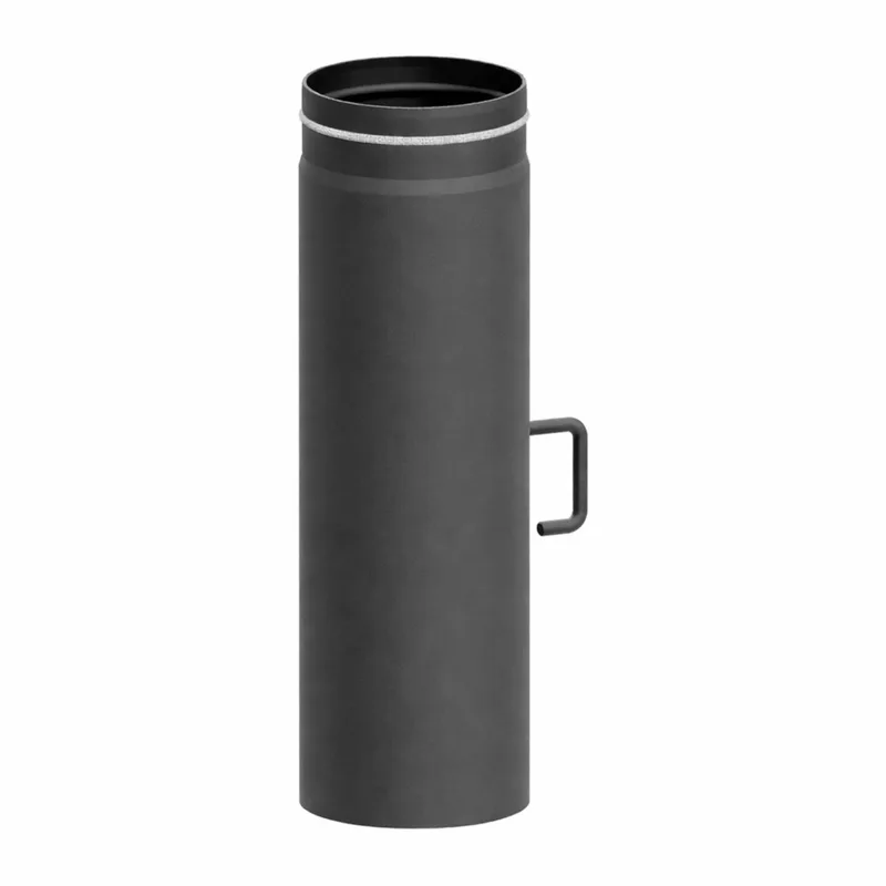Raik tuyau LS diamètre 150x500x2,00mm rétreint avec porte intégrée avec modérateur de tirage gris