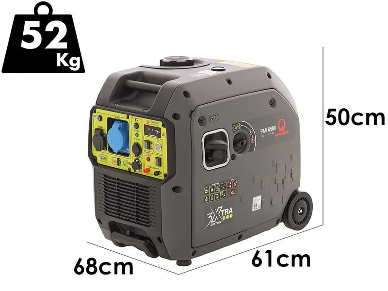 Pramac PMi 6500 - Groupe électrogène - 6,5 kW - Courant continu 6 kW monophasé - Boîtier ATS inclus