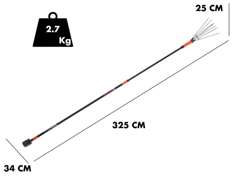 Jolly V34 - Peigne vibreur à batteries au lithium - 170 / 301cm