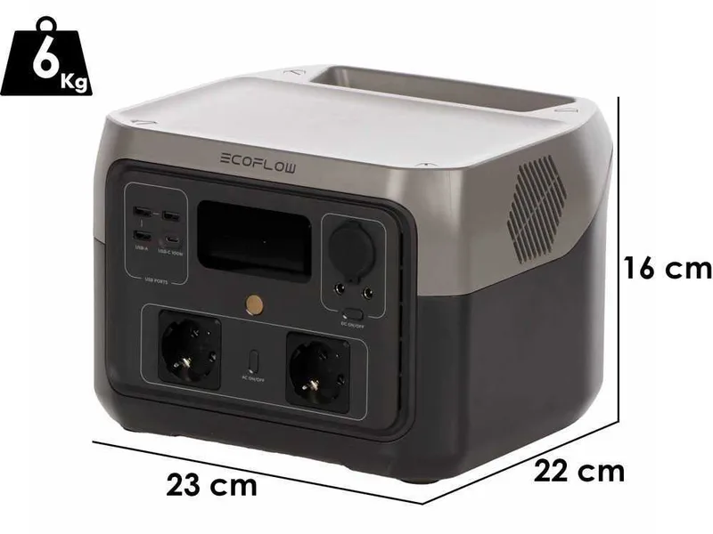 EcoFlow River 2 MAX - Batterie PowerStation Portable - 500 W - 512 Wh/25.6 V