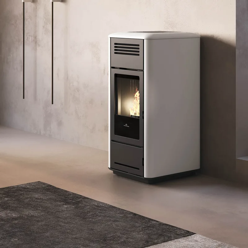 Edilkamin Milla H 12 Evo poêle à granulés hydro acier blanc