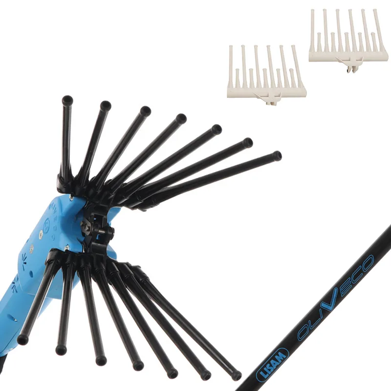 Lisam Oliveco - Peigne vibreur électrique à batterie - Avec dents en Nylon - 230-330 cm - Perche télescopique