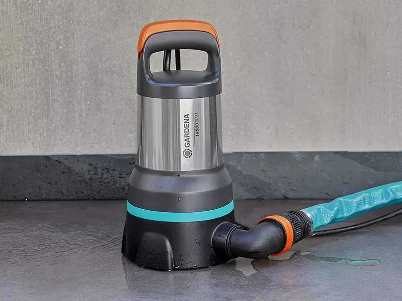 Gardena Acquasensor 19500 - Pompe 2 en 1 pour eaux claires et eaux chargées - en acier INOX