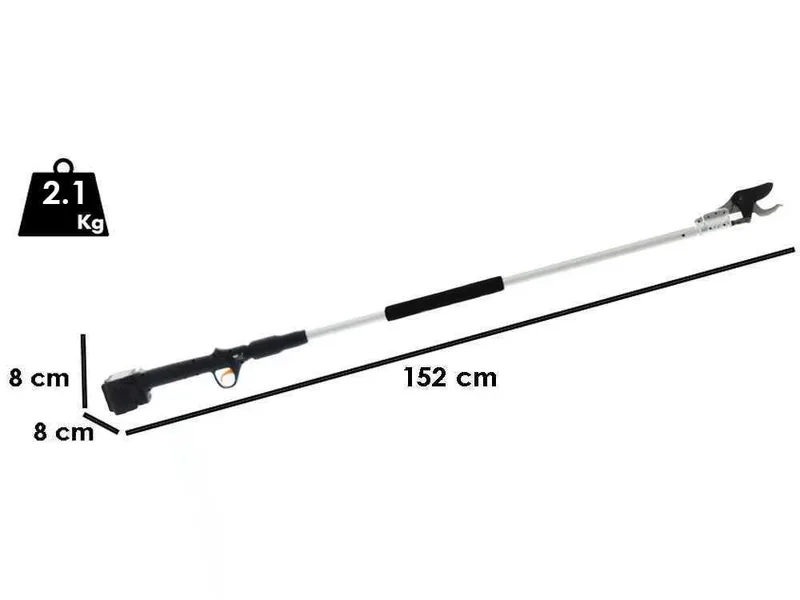 Volpi KV151 - Sécateur électrique sur perche - 2x21.6V 4Ah - Diamètre de coupe 38 mm